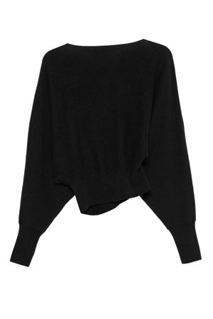 Maglione in lana vergine, seta e cashmere nero ALBERTA FERRETTI | A091466010555